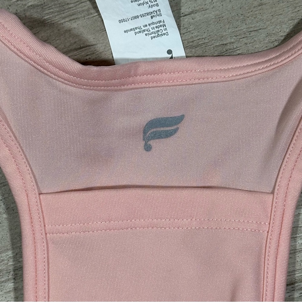 FABLETICS Light Capri Coral On-The-Go Zip Medium Impact Sports Bra L - Picture 9 of 11